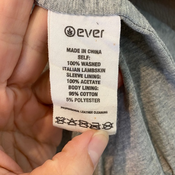 Ever leather Jacket 🧥 Gray, Small - Picture 6 of 6